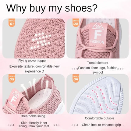 2025 Sports Running Shoes Women's Mesh Breathable Walking Women's Sports Shoes Comfortable and Fashionable Casual Sports Shoes
