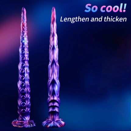 Octopus Tentacle Anal Plug Realistic Suction Cup Dildo Purple Pink Gradient Adult Toy for Men Women Couples Fantasy Sex Toy