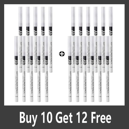 Wooden Rod White Inner Eyeliner Pen Eyelid Under Crease Pen Matte White Pen Beauty Eyeliner Easy Coloring