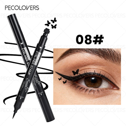 Double-ended Seal Liquid Eyeliner, Multiple Seal Styles, Quick-drying, Suitable for Various Makeup Looks, Eye Makeup