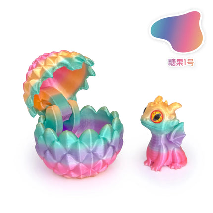 3D printed toys, artistic dragon egg sculptures, hatching dragon babies, modern home decor, mini desktop decorations, gifts