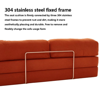 150CM Modern Style Air Compression Fabric Flannel Deformable Modular Couch for Living Room Sectional Composable  Sofa Bed