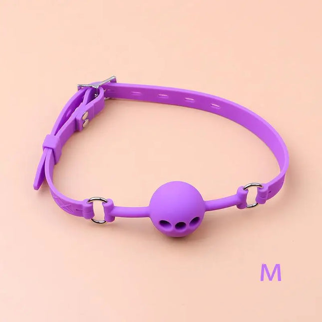 All Silicone Breathable Ball Gag with Adjustable Strap Mouth Sex Toys for Adult SM Games Sexyshop Erotic Accessories