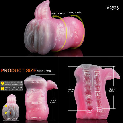 FAAK Color Mixed Ultral Soft Male Masturbator Silicone Fantasy Pussy Anal Stroker Erotic Fetish Stimulation Sex Toy for Men