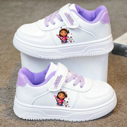 Gabby Dollhouse Basket Shoes Cute Angel Tennis Shoes Couple White Shoes Children Casual Sneakers Stitch Sport Shoes Size 26-37