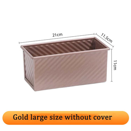 Rectangle Loaf Pan Baking Toast Pullman Box Tray Cake Tin Pans Molds Mold Lid Plates Making Non French Tool Metal Nonstick Mould