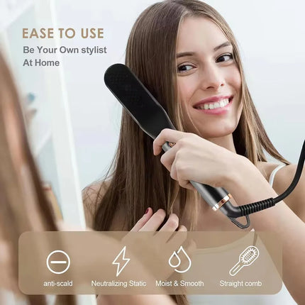Ceramic Man Beard Hair Straightener Fast Heating Brush Multifunctional Hair Curler Styler Straightening Hot Comb  Styling Tools