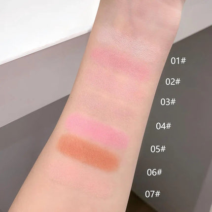 Kakashow Single Color Blush Silky Matte Delicate Powder Natural Pink Rouge for Facial Makeup
