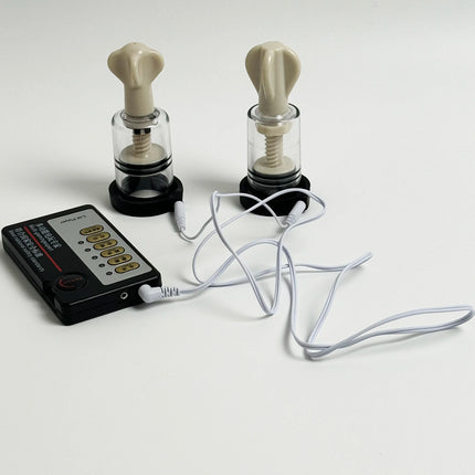 Sucker Pump Massager Electro Shock Nipple Clamps Sex Toys Electric Shock Vacuum Breast Enhancer Clitoris /Nipple Stimulation