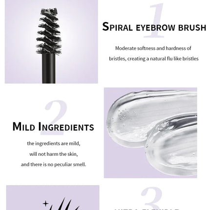Transparent Hose Eyebrow Glue Waterproof Quick Drying Shaping Long Lasting And Non Smudging  Non Shedding Eyebrow Makeup