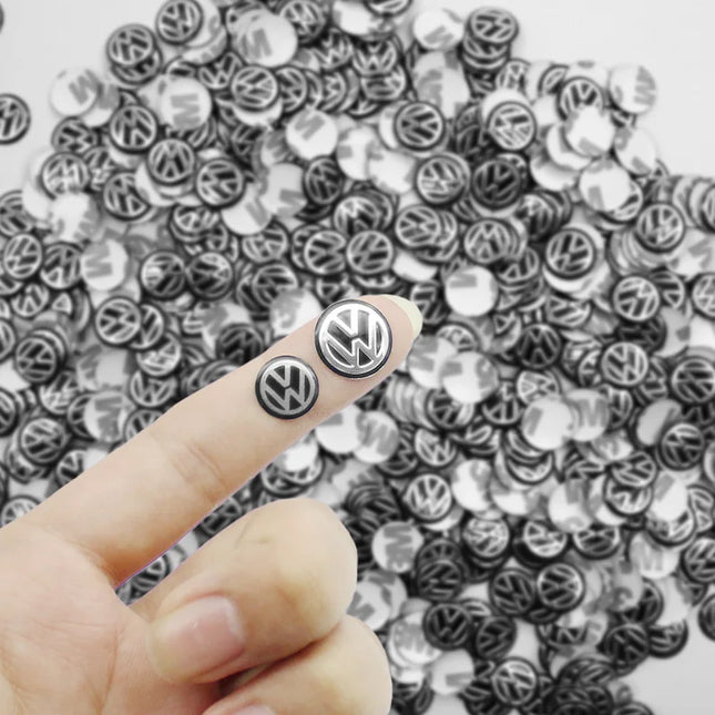 11mm 14mm Car Logo Key Epoxy Sticker Remote Key Badges Emblem Auto Accessory For Volkswagen Lamando Magotan Golf Polo MK6 Passat