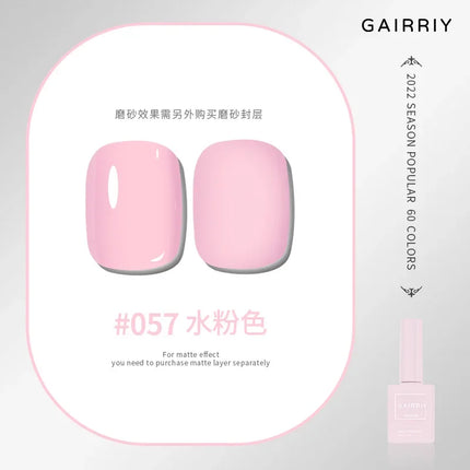 Gairriy 15ml Gel Nail Polish 60 Colors Glitter Soak Off UV LED Semi-Permanent Varnish Nail Art Salon Nail Polish Free Shipping