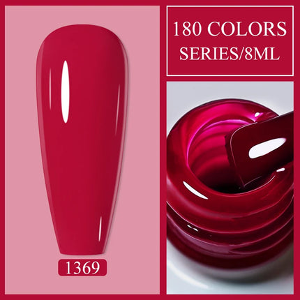 Parkson 8ml HEMA TPO FREE Color Gel Nail Polish Nude Pink Red Green Collection Nail Gel Polish Glitter Soak Off UV LED Gel