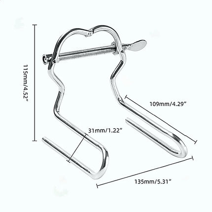A Unisex Vaginal Anus Clamp Features Large Butt Plug With Metal Expansion Tool For Comprehensive Anal Training Exercises