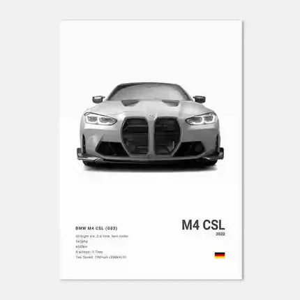 Pop Black And White Poster Wall Art Luxury Supercar F80 M3 M140 GTR HD Oil On Canvas Print Home Living Room Bedroom Decor Gift