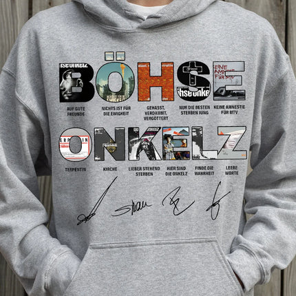 Böhse Onkelz Printed Hoodies Vintage 90s Bohse Onkelz Heavy Rock Hoodies Oversized Women Men Pullover Hoodies Streetwear Hoodies