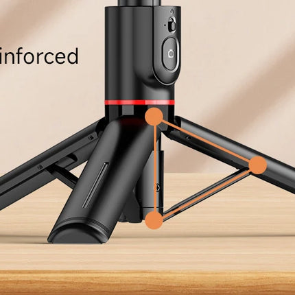 Wireless Selfie Stick Tripod Stand with Magnetic Bluetooth Remote Extendable Tripod for Apple iPhone Live Streaming Video Record