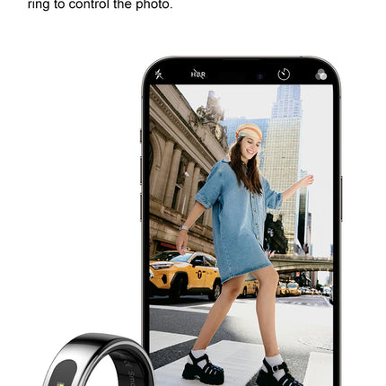 R08 Smart Ring For Men Women Touch Control Function Health Monitor IP68 5ATM Waterproof Skin Temperature Measure Smart Ring New
