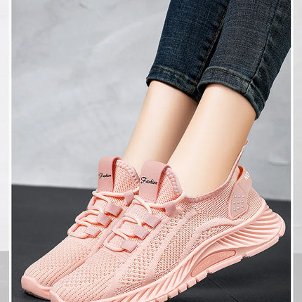 Women Casual Shoes Fashion Breathable Walking Mesh Flat Shoes Sneakers Women 2025 Gym Vulcanized Shoes White Female Footwear