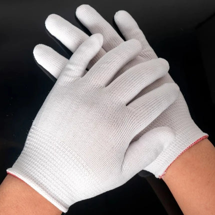 Wear Resistant Work Glove Prevent Cuts Elastic Nylon Knitted Gloves Men Women Daily Working Sweat Absorbing Breathable Mittens