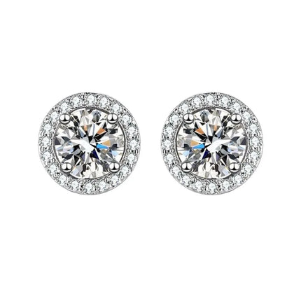Diamond Earrings Mosonite Earring Square Bag Earrings marry Jewelry simple and fashionable party, Valentine's Day gift