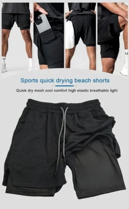 Bandai Periphery Power Rangers Men's Double Layer 2-in-1 Performance Gym Shorts Summer Quick-dry Comfy Lightweight Beach Shorts