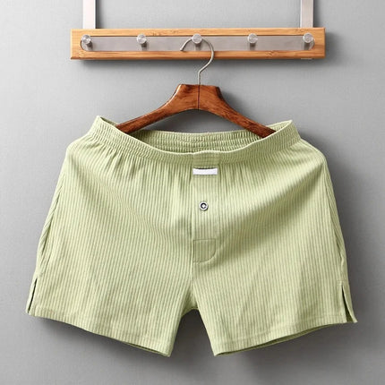 Stretch Cotton Underwear Mens Boxer Shorts Threaded Aro Pants Sleepwear Loungewear Shorts Boxers Male Underpants Panties