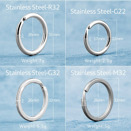 Black Titanium Keyring Car Men Flat Key Chain Rings Holder Lightweight EDC ARC Keychain Buckle for Accessories Gadgets Wholesale