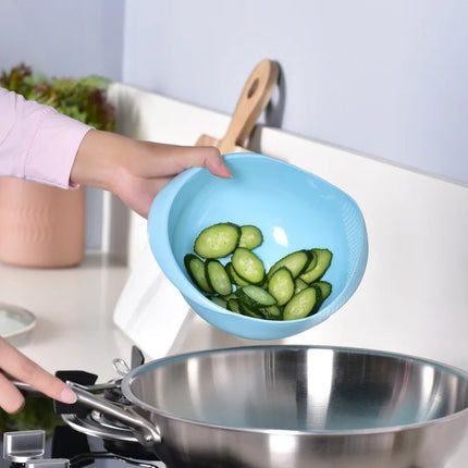 2-In-1 Rice Strainer Beans Washer Strainers And Colanders-Washing Bowl For Vegetables And Fruits Kitchen Supplies Accessories