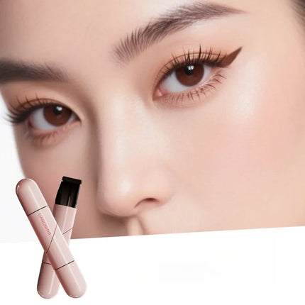 Eyeliner for Beginners Sweat-proof Double-headed Eyeliner Smudge-Proof Eyeliner Waterproof Double-Wing Integrated Eyeliner Stamp