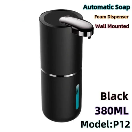 380ml Automatic Foam Soap Dispenser USB Charging Touchless Smart Display Infrared Sensor Foam Soap Dispensers Hand Washer