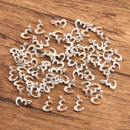 26Pcs Mix Size Picture Color Metal Zinc Alloy English Letter A-Z Charms Fit Jewelry Pendant DIY Necklaces Bracelets Bags Makings