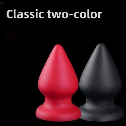 S-XXXL Huge Anal Plug Liquid Silicone Soft Conical Butt Plug Big Anal Dildos for Women Men G-Spot/Prostate Massage 18+ Sex Toys