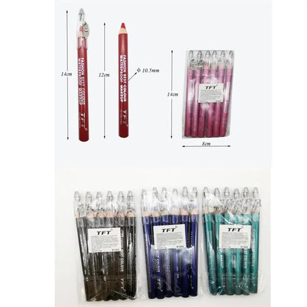 Beauty Eye Cosmetics Glitter Colourful Matte Waterproof Highlighter Pigment Eyeliner Pencil with Sharpener Eye Shadow&Liner Pen