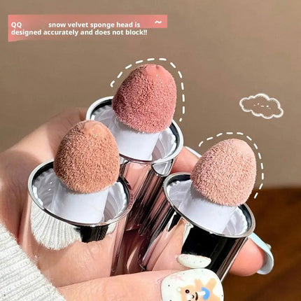 Velvet Liquid Blush Makeup, Natural Low-Saturation Matte Finish, Korean Style Cheek Tint For A Flawless & Bright Complexion