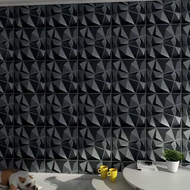 20PCS 3D Wall Panels 30x30cm Indoor Wall Decoration for Living Room Bedroom Hotel Office  Mural Tile-Panel-Mold 3D Wall Sticker