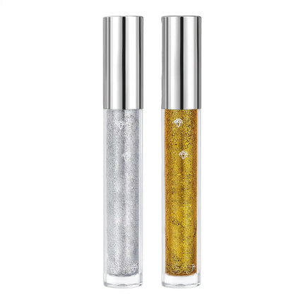 Gold Silver Glitter Mascara 3D Volume Eyelashes Curling Shimmer Mascara Diamond Shine Waterproof Volume Curl Mascara Eye Makeup