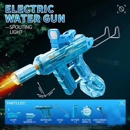 M416 Large Capacity Electric Water Gun Fully Automatic Shooting Toy Summer Water Gun Battle Beach Outdoor Entertainment ChildToy