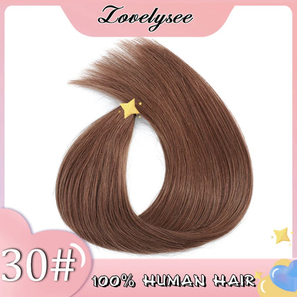 V-shaped Clip in Hair Extensions Human Hair Straight Natural Black Remy Human Hair Double Weft Hair Extensions Easy to Install