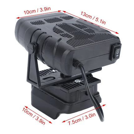 Car Heater Fan 170W 2 Settings Adjustable Battery Powered Portable Space Heater Car Window Defrost Defogger For All Cars