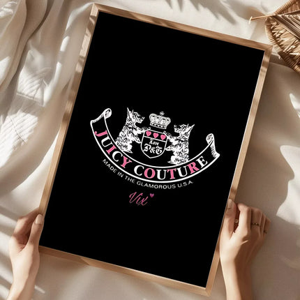 J-Juicy C-Couture Poster Home Living Room Bedroom Bar Cafe Art Decor