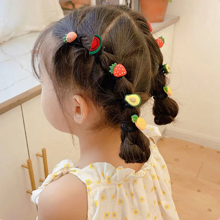 Fashion Cute Cartoon Hair Ropes Sweet High Elastic Rubber Bands Headwear with Handheld Box Bow Hair Ties for Kids