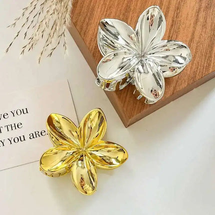 Korean Hawaiian Gradient Flower Hair Claw Clip For Women Girl Fashion Plastic Non-Slip Hold Hairpin Barrette Hair Accessories
