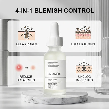Salicylic Acid 2% Facial Essence, Acne-Fighting Serum for Blemish-Prone,Deep Moisturizing Skin,The Skin Facial Skin Essence New