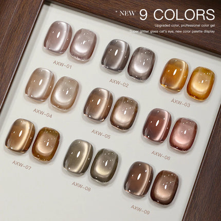 AS 15ml Luxury Coffee Cat Nail Gel Polish Tpo Free Soak Off UV LED Dark Brown Cat Eye Manicure Gel Polish Nail Art Varnish Gel