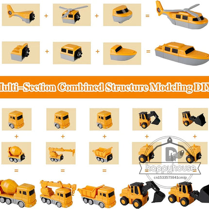 Magnetic Transform Engineering Car Assembled Toys for Toddler Magnetic Blocks for Kids Activities Toy Transforming Robot Car Toy