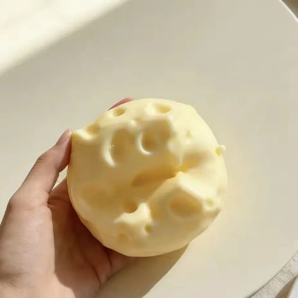 @-@ Jumbo Cheese Cube Stress Ball Big Cheese Shapeable Squeeze Ball Non-Bounce Fidget Toy ASMR Sensory Anti-Stress Festival Gift