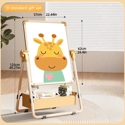 Children's drawing board, baby magnetic double-sided teaching, home small blackboard stand, colored graffiti, erasable writing w