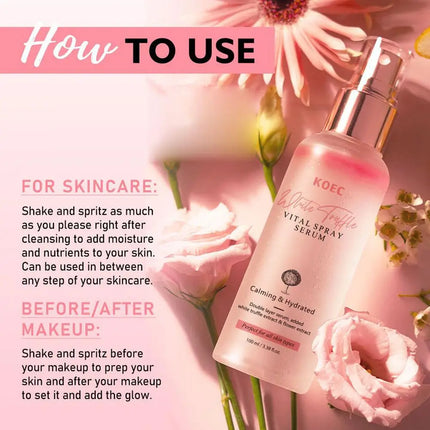 Korean White Truffle Extract First Spray Glowing Facial Serum Vitamin E Antioxidant Face Repair Essence Portable Skincare Makeup
