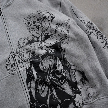 Harajuku Jojo Bizarre Adventure Zip Up Hoodies Oversized Mens Womens Zipper Hoodie Hip Hop CoupleS Y2k Street Sweatshirt